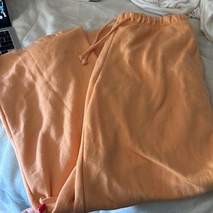Orange flare Zara sweatpants